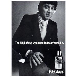 1972 Pub Cologne Vintage Print Ad Man In Suit Joe Namath Football Wall Art Decor